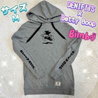 ベティブープ(Betty Boop)のDENIFITS×Betty Boop Bimbo ビン坊 パーカー ロング M(パーカー)