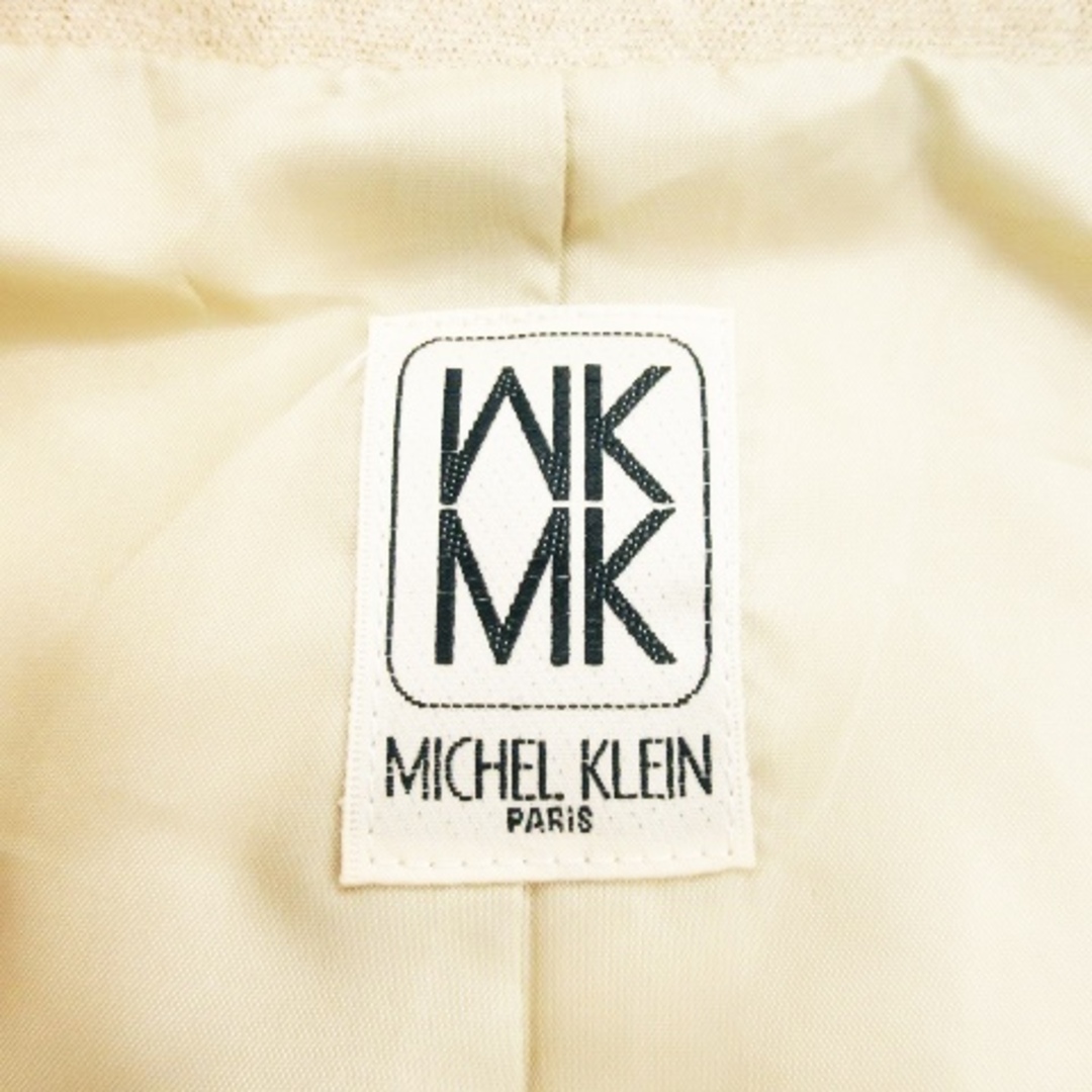 MK MICHEL KLEIN(エムケーミッシェルクラン)のMK ミッシェルクラン ジャケット 七分袖 ショート丈 麻 ハク 38 ゴールド レディースのジャケット/アウター(その他)の商品写真