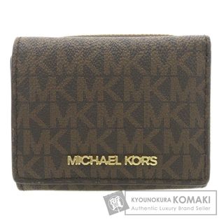 マイケルコース(Michael Kors)のMichael Kors 三つ折り ミニウォレット 二つ折り財布（小銭入れあり） PVC レディース(財布)