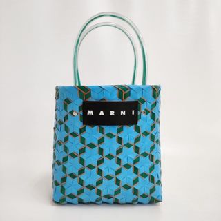 マルニ(Marni)のMARNI 未使用品 MARKET GALAXY ティラバッグ スターウォーブン バスケット かごバッグ ライトブルー レディース マルニ【中古】4-0121G♪(かごバッグ/ストローバッグ)