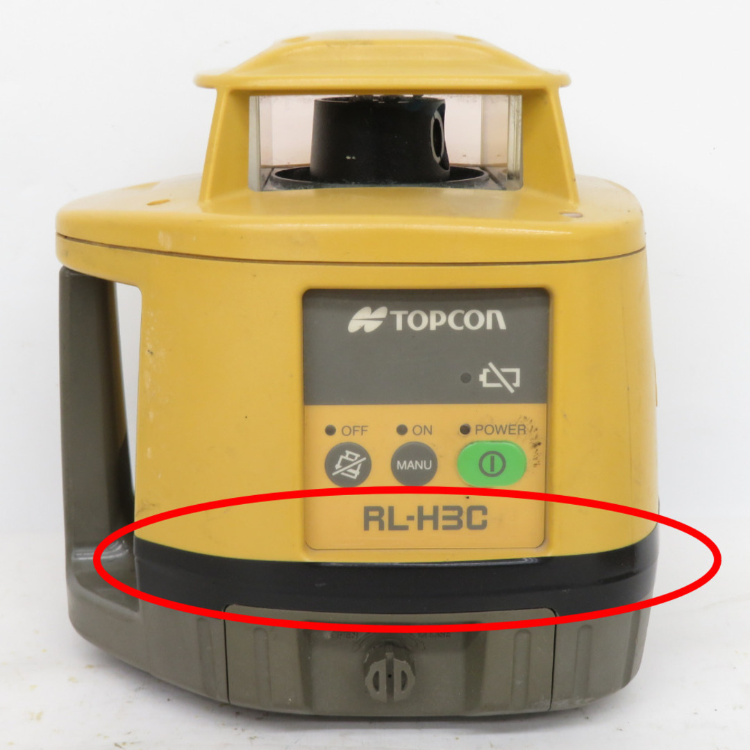 TOPCON (トプコン) ローテーティングレーザー レベルプレーナ ケース・レベルセンサー付 本体テープで修復あとあり RL-H3C 中古 自動車/バイクのバイク(工具)の商品写真