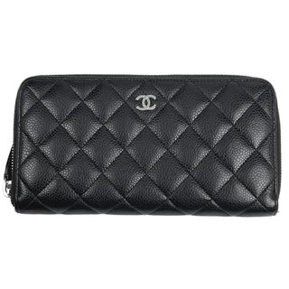 シャネル(CHANEL)のシャネル ココマーク ラウンドファスナー 長財布 レディース 【中古】(財布)