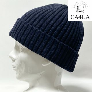 CA4LA - 【美品】CA4LA カシラ 日本製ミドルケージ ゆったりリブ編みニットキャップ