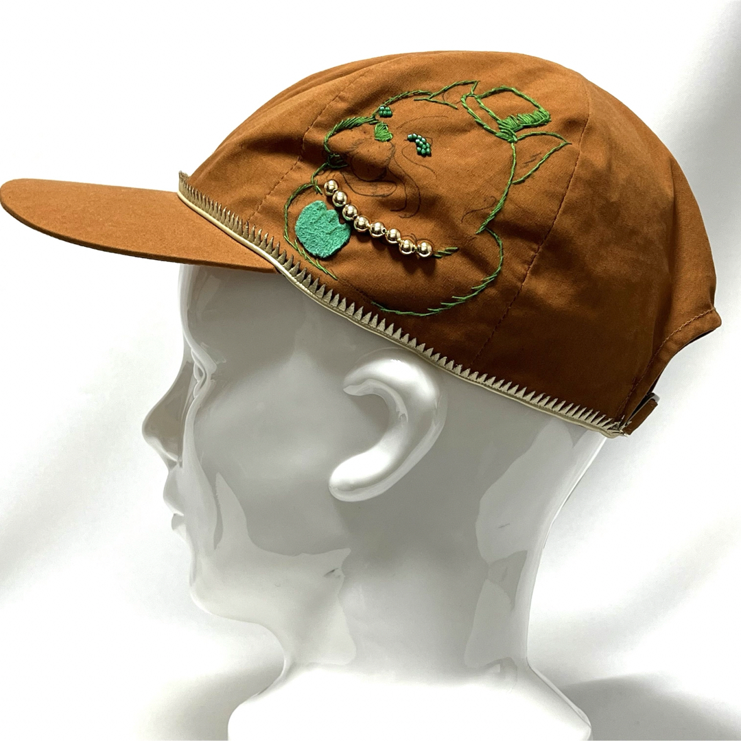 CA4LA(カシラ)の【美品】CA4LA × バラ色の帽子⑥おめかしワンちゃんゴールドパールキャップ レディースの帽子(キャップ)の商品写真