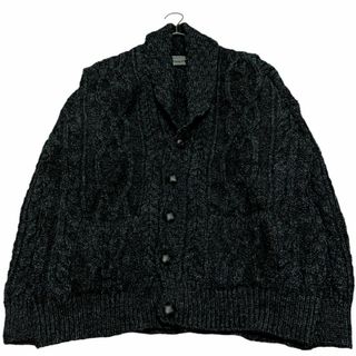 Engineered Garments / エンジニアドガーメンツ | 2019AW | 2Way KNIT LONG CARDIGAN POLY SHAGGY FLEECE シャギー フリース ニット ロング カーディガン | XS | ブラック | メンズカーディガン