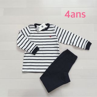 プチバトー(PETIT BATEAU)のプチバトー　マリニエール長袖パジャマ　4ans (パジャマ)