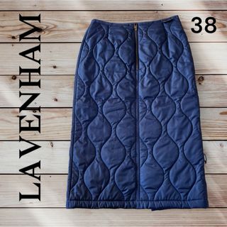 ラベンハム(LAVENHAM)のLAVENHAM★キルティング スカート 防寒 【美品】イギリス製 希少(ひざ丈スカート)