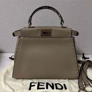 フェンディ(FENDI)の【美品】FENDI フェンディミニピーカブーセレリアパイソン2way(ショルダーバッグ)