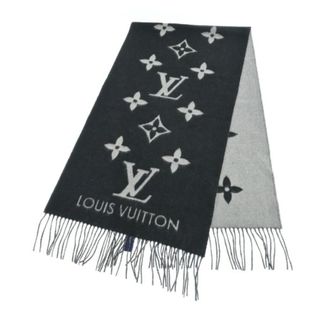 ルイヴィトン(LOUIS VUITTON)のLOUIS VUITTON ルイヴィトン マフラー - 黒xグレー 【古着】【中古】(マフラー)