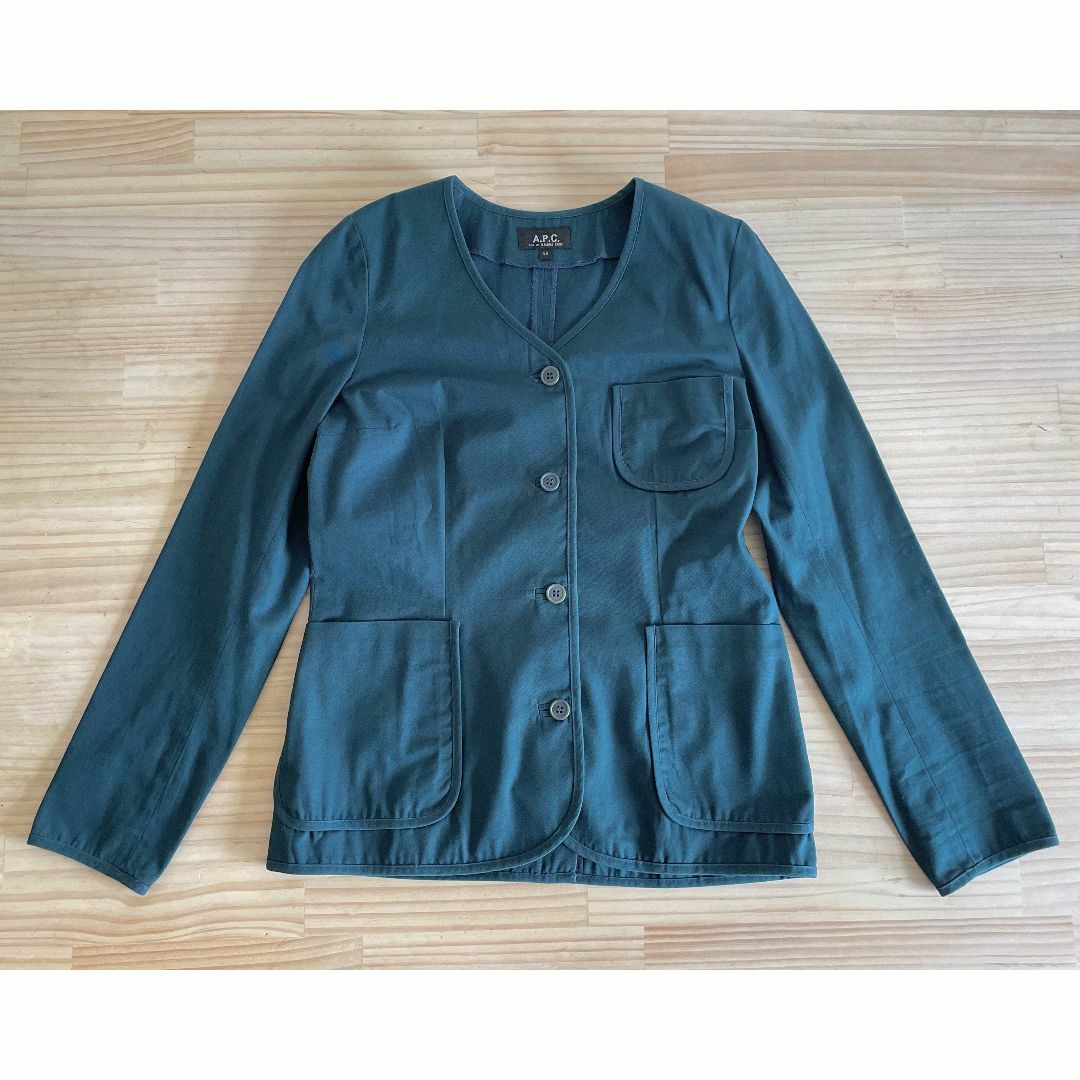 A.P.C(アーペーセー)のアーペーセー/ジャケット/トップス/長袖/アクアブルー/36/S/コットン レディースのジャケット/アウター(ノーカラージャケット)の商品写真