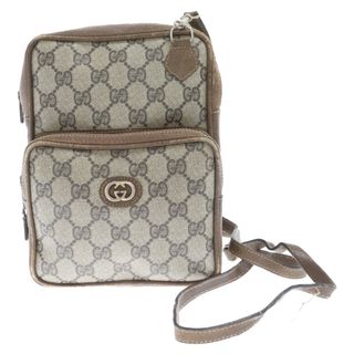 グッチ(Gucci)のGUCCI グッチ オールドグッチ GGプラス キャンバス ショルダーバッグ ベージュ 437107(ショルダーバッグ)