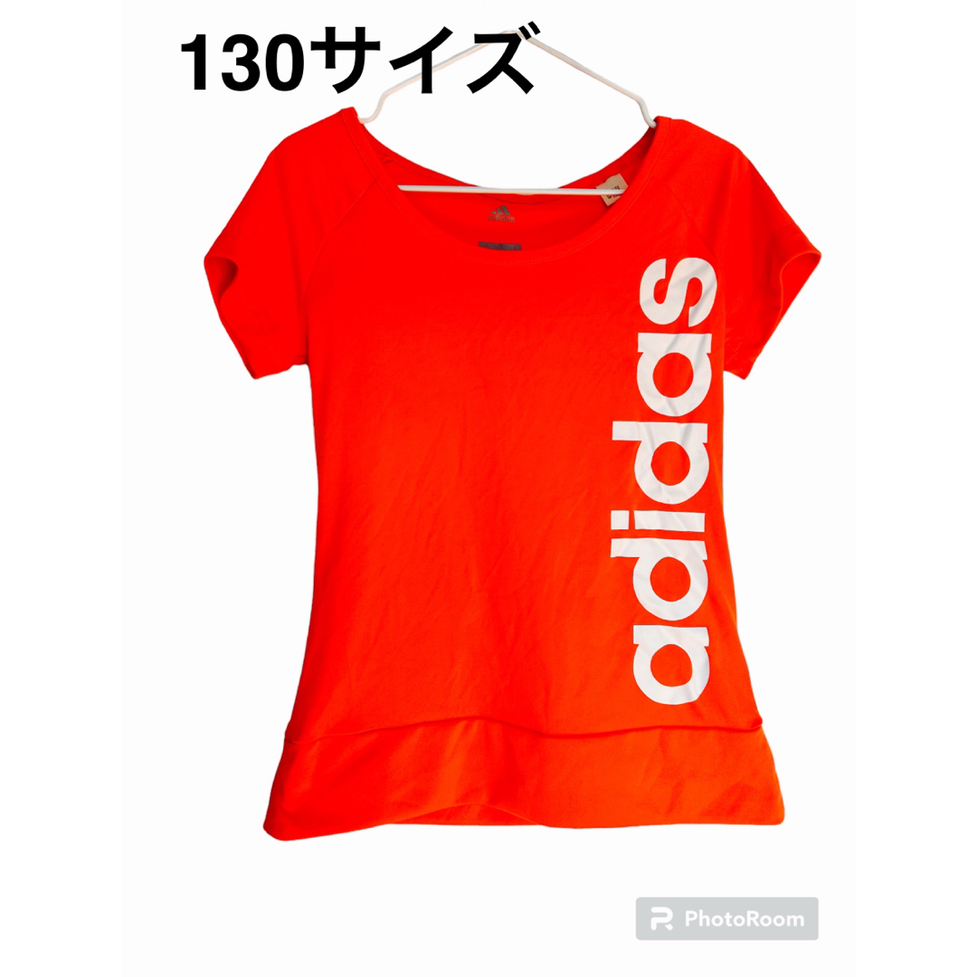 adidas(アディダス)のadidas 速乾スポーツＴシャツ(オレンジ) キッズ/ベビー/マタニティのキッズ服男の子用(90cm~)(Tシャツ/カットソー)の商品写真