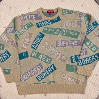 シュプリーム(Supreme)のSupreme21SS/Street Signs Sweater/M/アクリル(ニット/セーター)