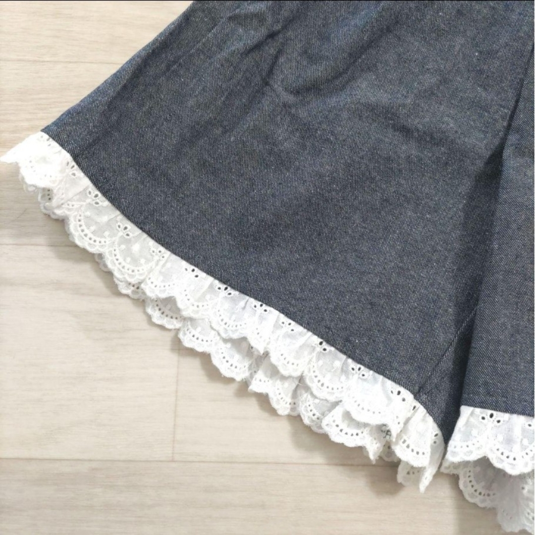 ☆　女の子　キュロット　スカート風キュロット　綿100%　95サイズ　キッズ キッズ/ベビー/マタニティのキッズ服女の子用(90cm~)(スカート)の商品写真