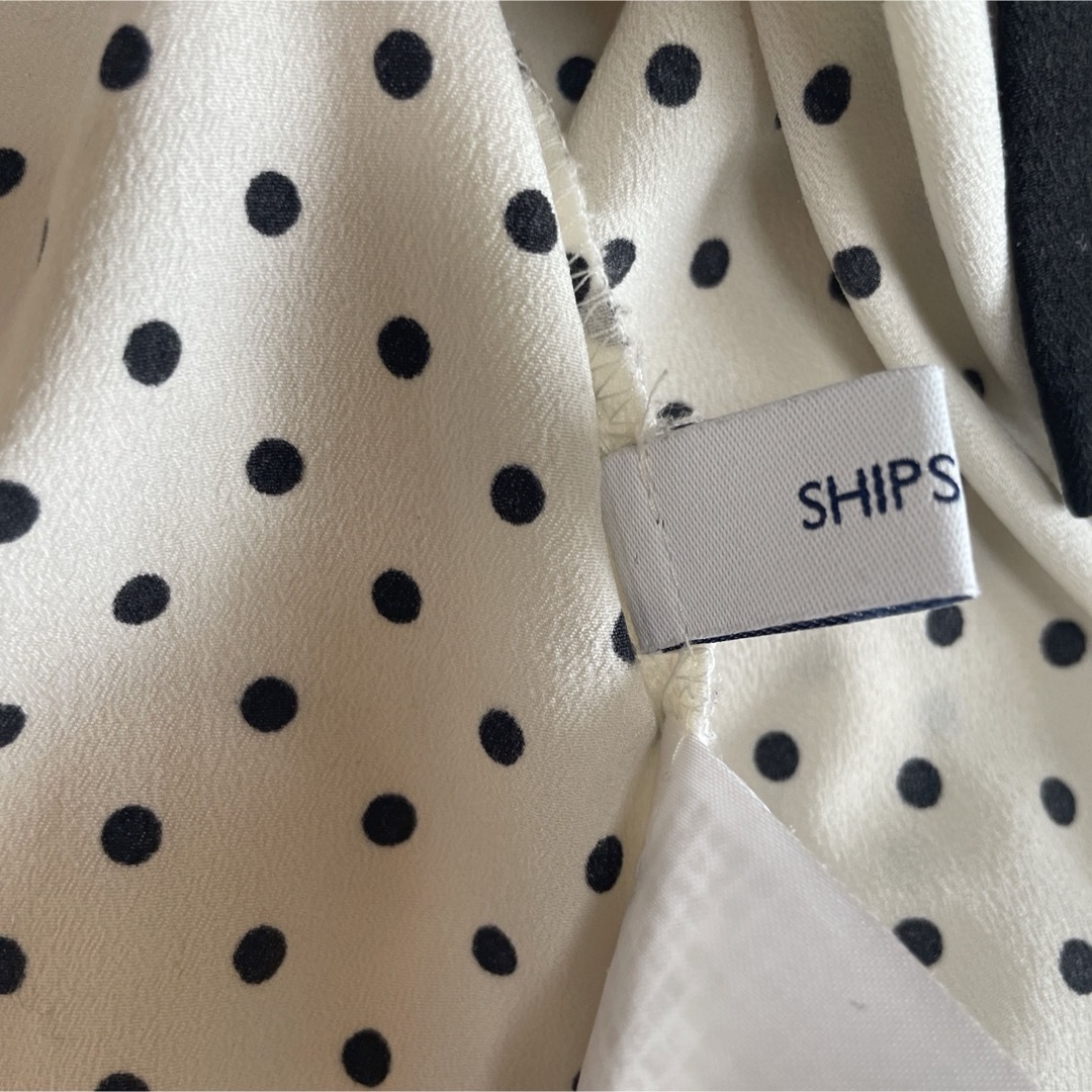 SHIPS(シップス)のSHIPS any★配色ブラウス★ドット、バイカラー レディースのトップス(シャツ/ブラウス(長袖/七分))の商品写真