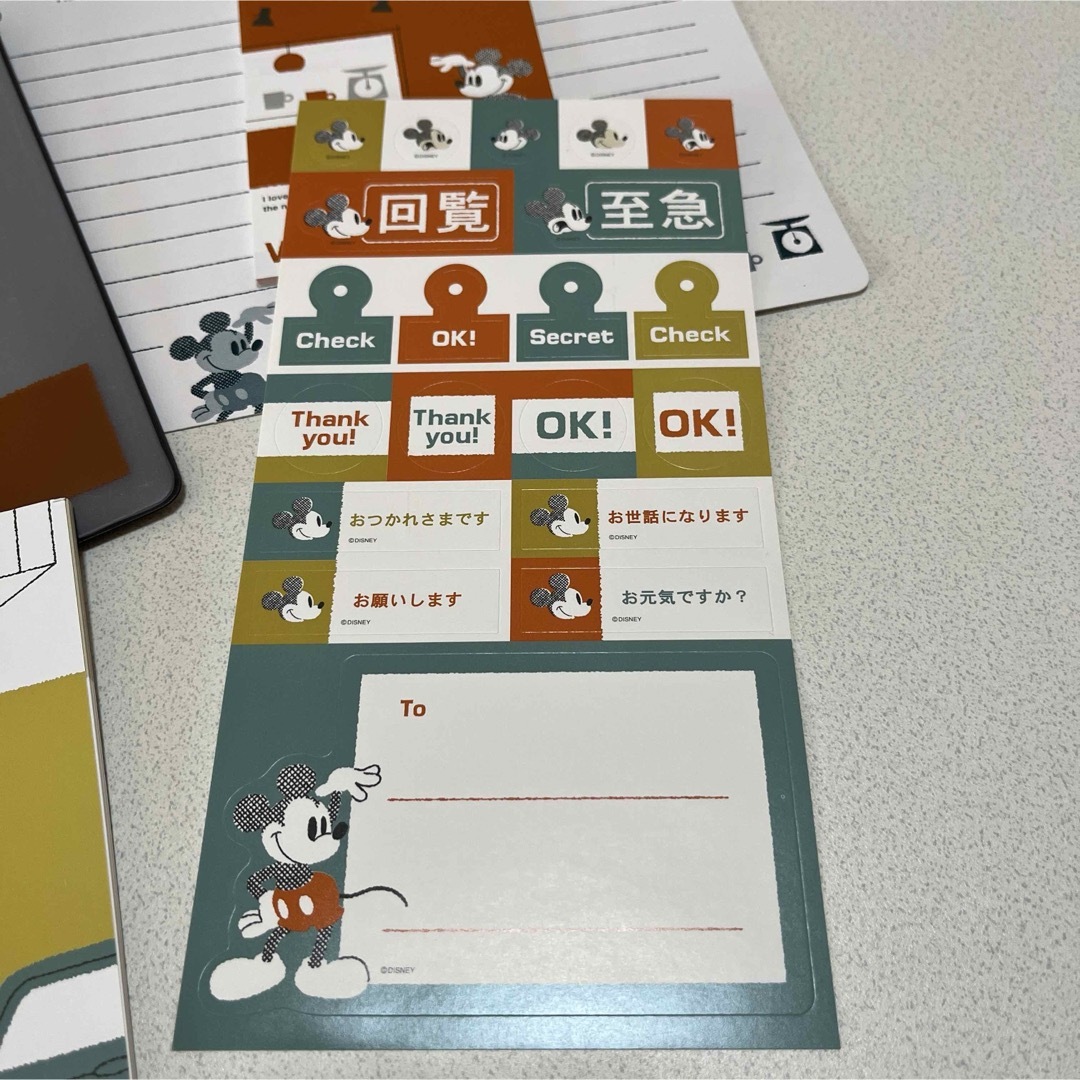 ミッキーマウス(ミッキーマウス)のミッキーマウス　レターセット ハンドメイドの文具/ステーショナリー(カード/レター/ラッピング)の商品写真