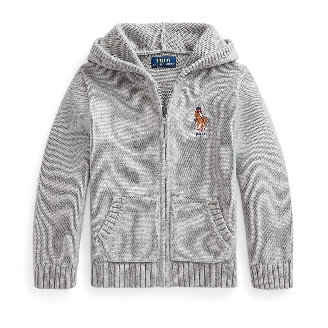 POLO RALPH LAUREN - Polo ベア コットン フルジップ セーター POLO RALPH LAUREN - Polo ベア コットン フルジップ セーター