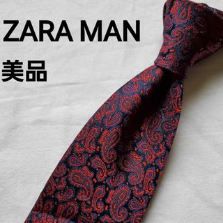 ザラ(ZARA)のザラ　ZARA　レッド　美しいペイズリーのネクタイ(ネクタイ)