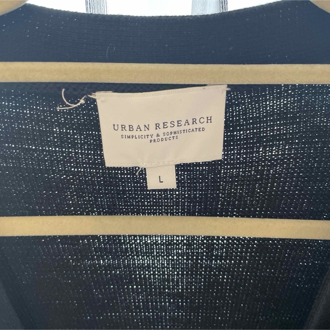 URBAN RESEARCH(アーバンリサーチ)のブラック　カーディガン　 メンズのトップス(カーディガン)の商品写真