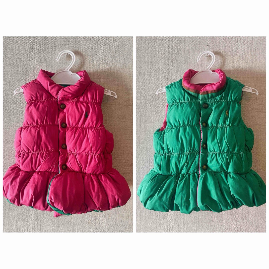 Ralph Lauren(ラルフローレン)のラルフローレン  ダウンベスト 90cm キッズ/ベビー/マタニティのキッズ服女の子用(90cm~)(ジャケット/上着)の商品写真