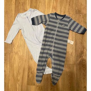 ベビーギャップ(babyGAP)のbabygap  ユニクロ　足つきロンパース　2枚セット　70サイズ(ロンパース)