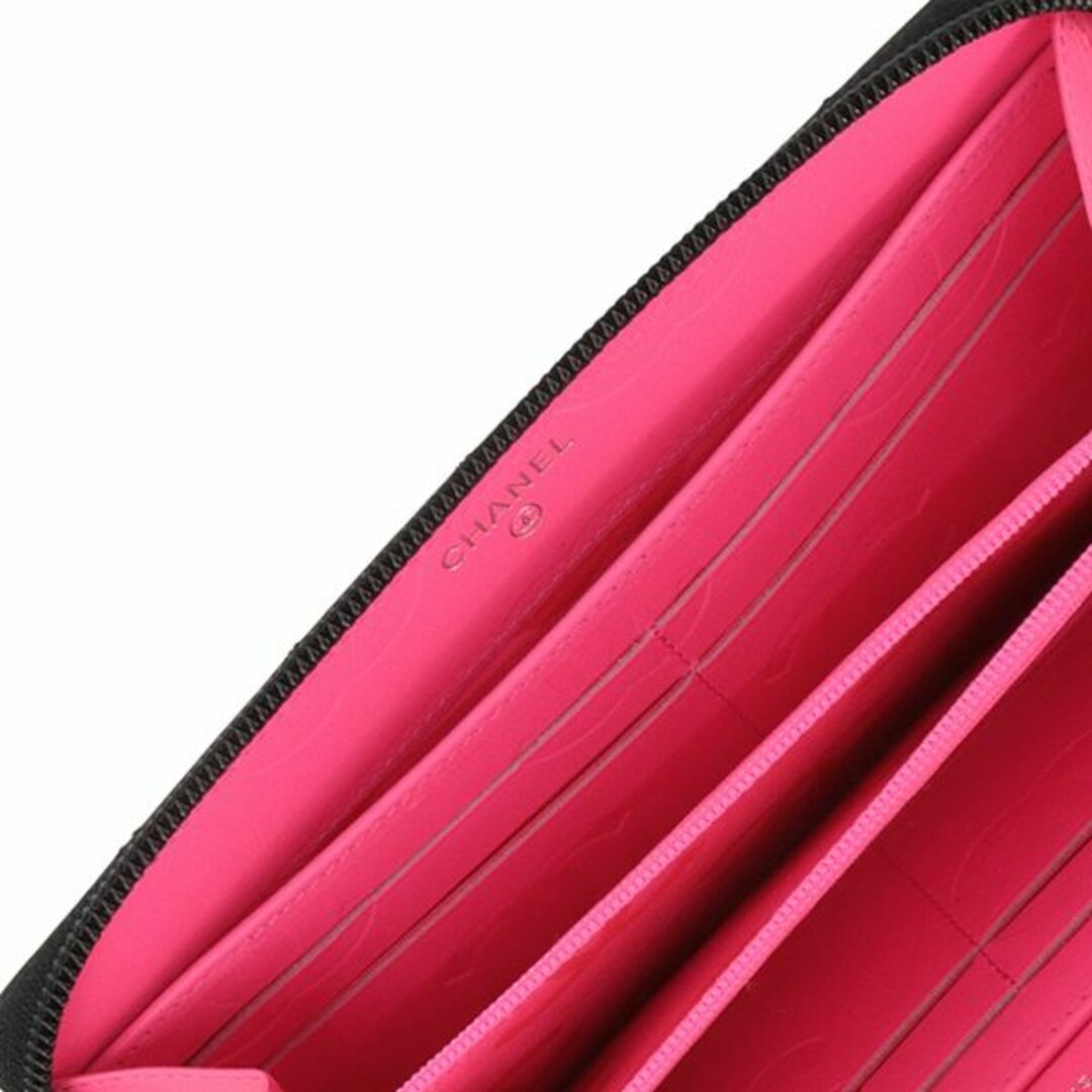CHANEL(シャネル)のシャネル 長財布 カンボンライン レディース ブラック ピンク レア 未使用 h-f441 レディースのファッション小物(財布)の商品写真