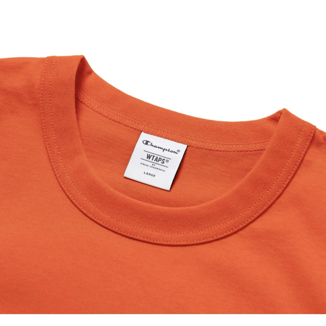 W)taps(ダブルタップス)のWTAPS ACADEMY LS COTTON. CHAMPION Lオレンジ3 メンズのトップス(Tシャツ/カットソー(七分/長袖))の商品写真