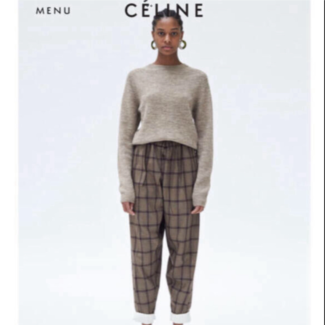 celine(セリーヌ)のセリーヌ　CELINE 17-18AW フィービー チェック　パンツ　スラックス レディースのパンツ(カジュアルパンツ)の商品写真