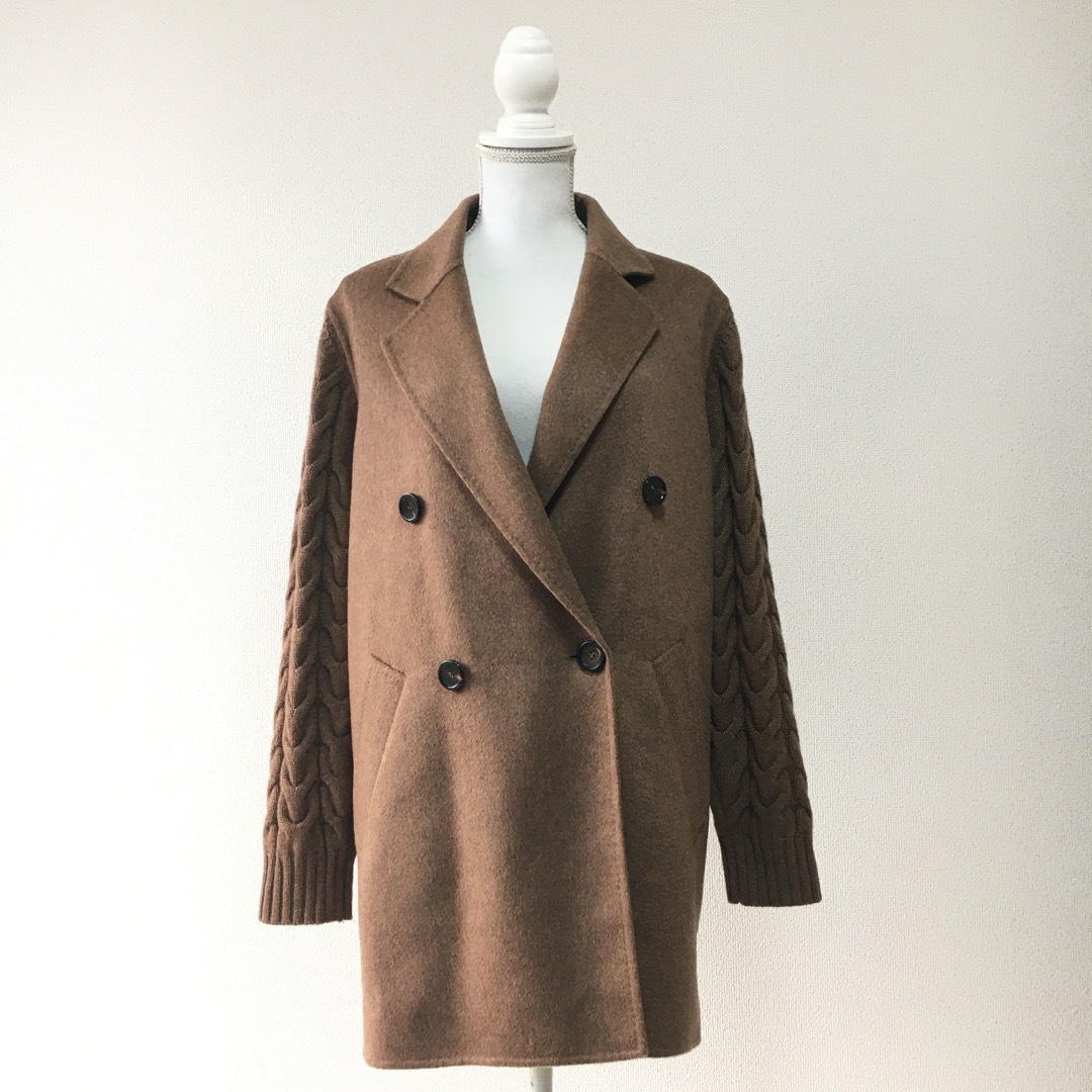 Max Mara(マックスマーラ)の近年　美品　MaxMara マックスマーラ　カシミヤ　ニット　コート レディースのジャケット/アウター(その他)の商品写真