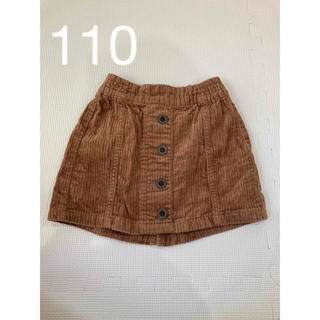 110 コーデュロイ　茶色　スカート　女の子　韓国子供服　(スカート)