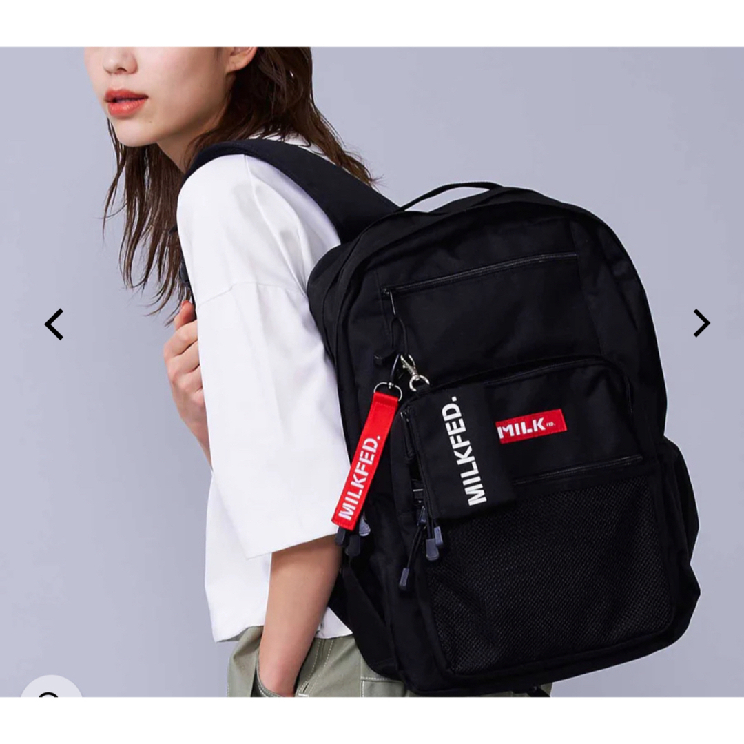 MILKFED.(ミルクフェド)のMILKFED W ZIP BACKPACK ミルクフェド リュック 通学 レディースのバッグ(リュック/バックパック)の商品写真