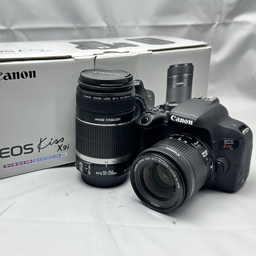 Canon EOS kiss x9i ダブルレンズセット♪安心フルセット♪ スマホ/家電/カメラのカメラ(デジタル一眼)の商品写真