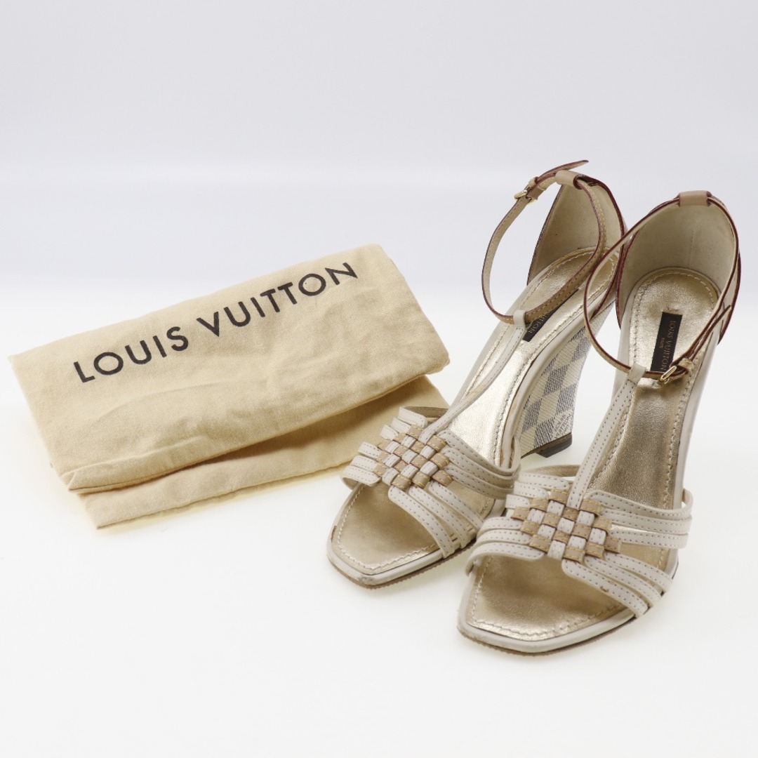 LOUIS VUITTON(ルイヴィトン)の【LOUIS VUITTON】ルイ・ヴィトン ダミエアズールキャンバス レディース サンダル レディースの靴/シューズ(サンダル)の商品写真