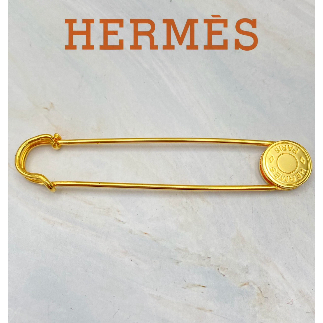 HERMES エルメス　セリエ　ピンブローチ　ゴールド