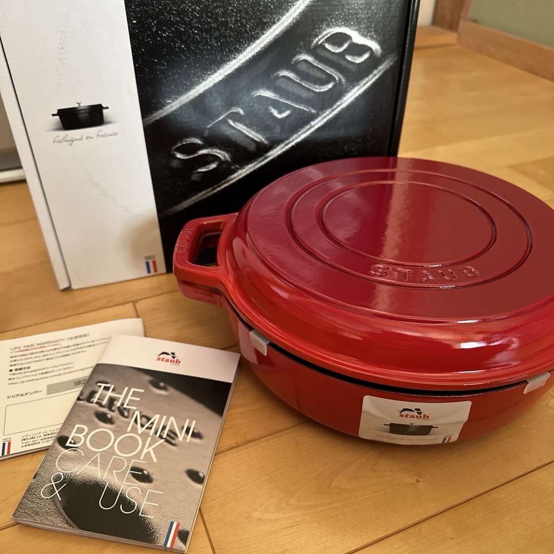 STAUB 鋳鉄 グリルパン 26cm レッド(ストウブグリルピュア STAUB 鋳鉄 グリルパン 26cm レッド(ストウブグリルピュア