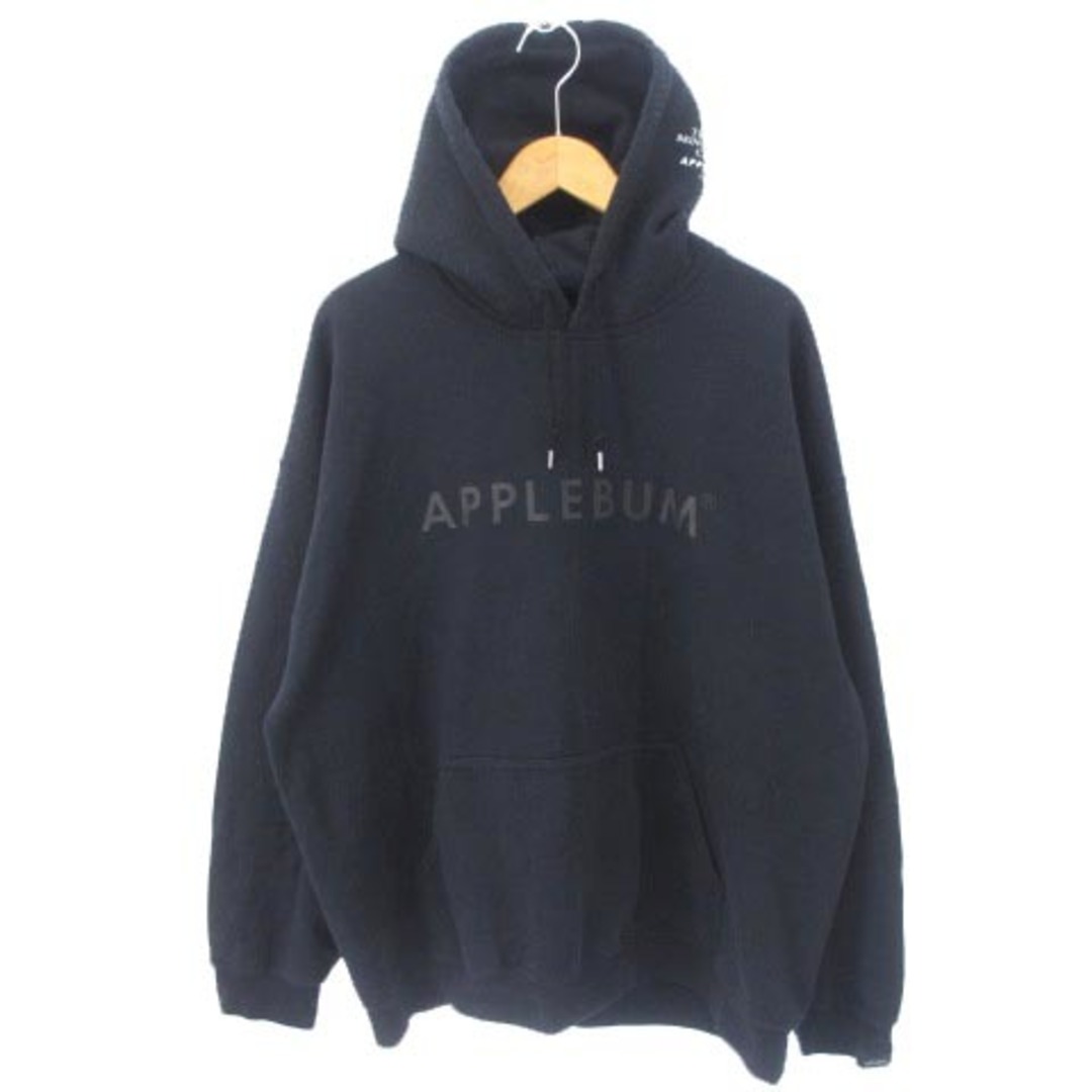 APPLEBUM(アップルバム)のアップルバム パーカー プルオーバー ロゴ プリント ブラック 黒 XL メンズのトップス(パーカー)の商品写真