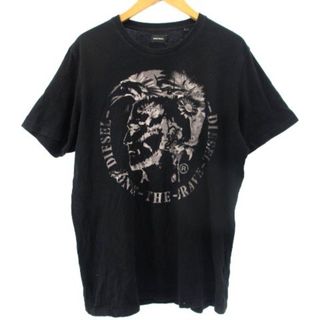 ディーゼル(DIESEL)のディーゼル Tシャツ カットソー ブレイブマン プリント コットン ブラック L(Tシャツ/カットソー(半袖/袖なし))