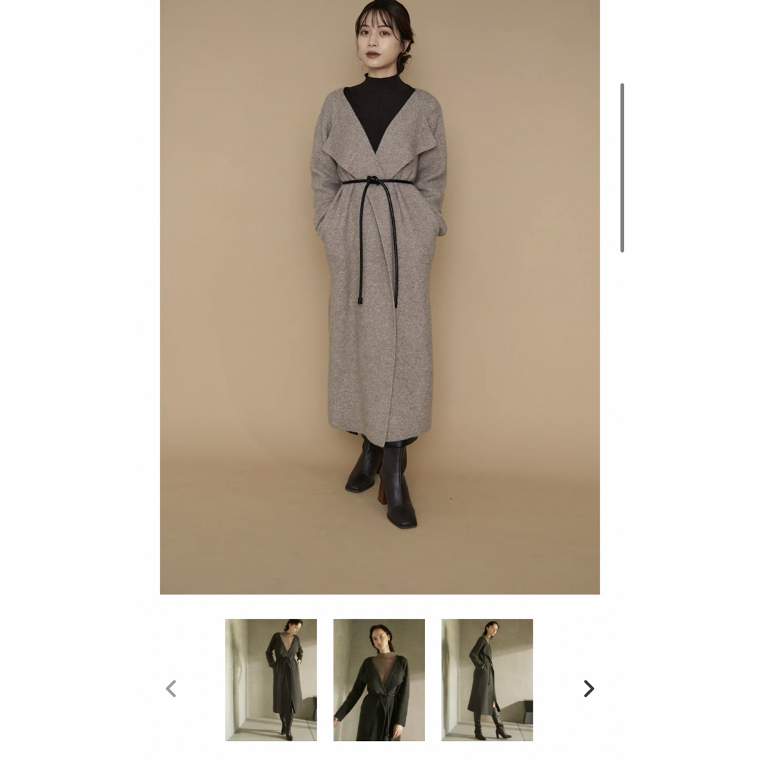 Noble(ノーブル)のL'Or  lor  ロル　かじまり　Knit Gown Coat レディースのトップス(ニット/セーター)の商品写真