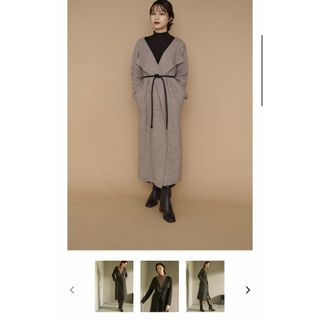 ノーブル(Noble)のL'Or  lor  ロル　かじまり　Knit Gown Coat(ニット/セーター)