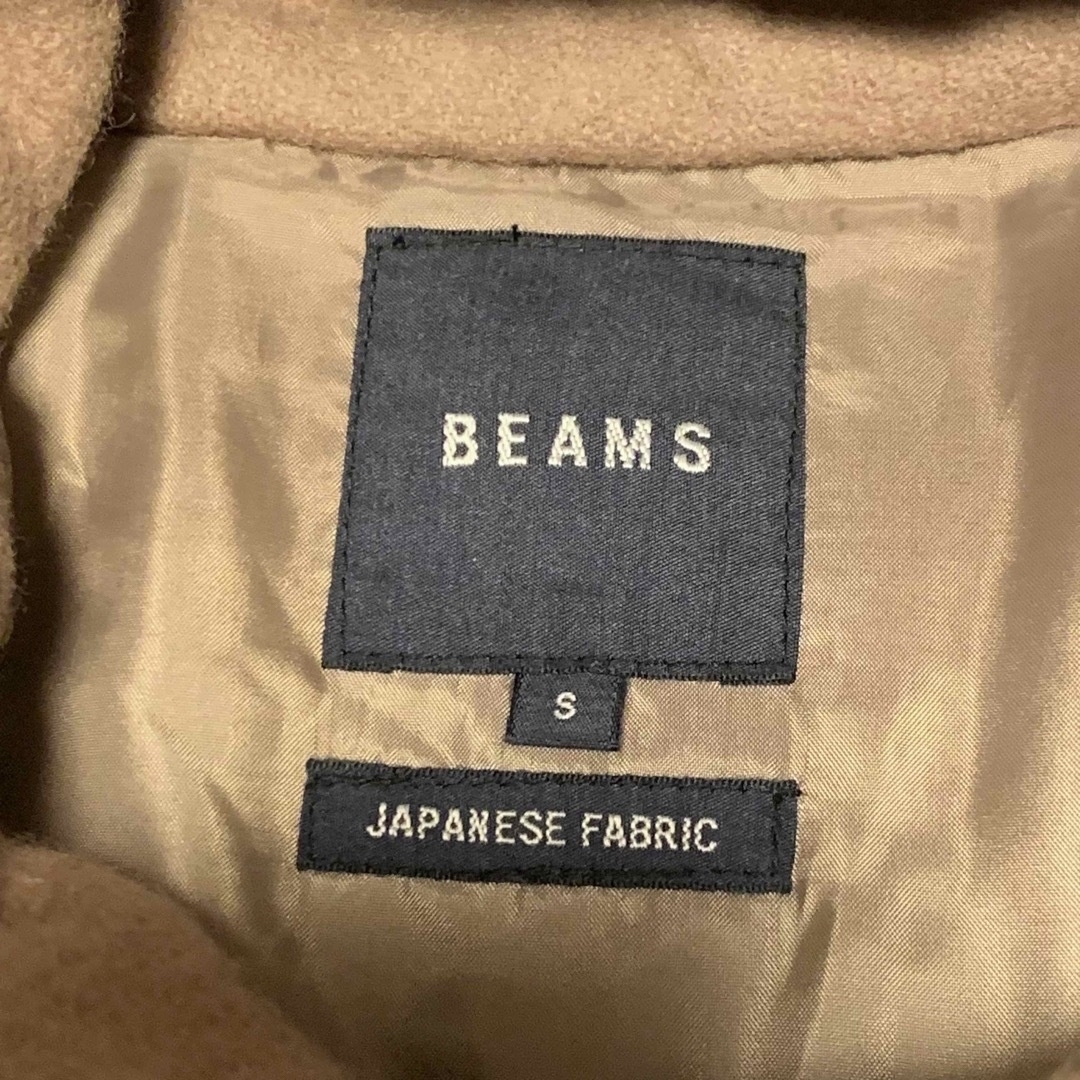 BEAMS(ビームス)の定3.1万美品　BEAMS ビームス　牛革パーツ　メルトンウールダッフルコートS メンズのジャケット/アウター(ダッフルコート)の商品写真