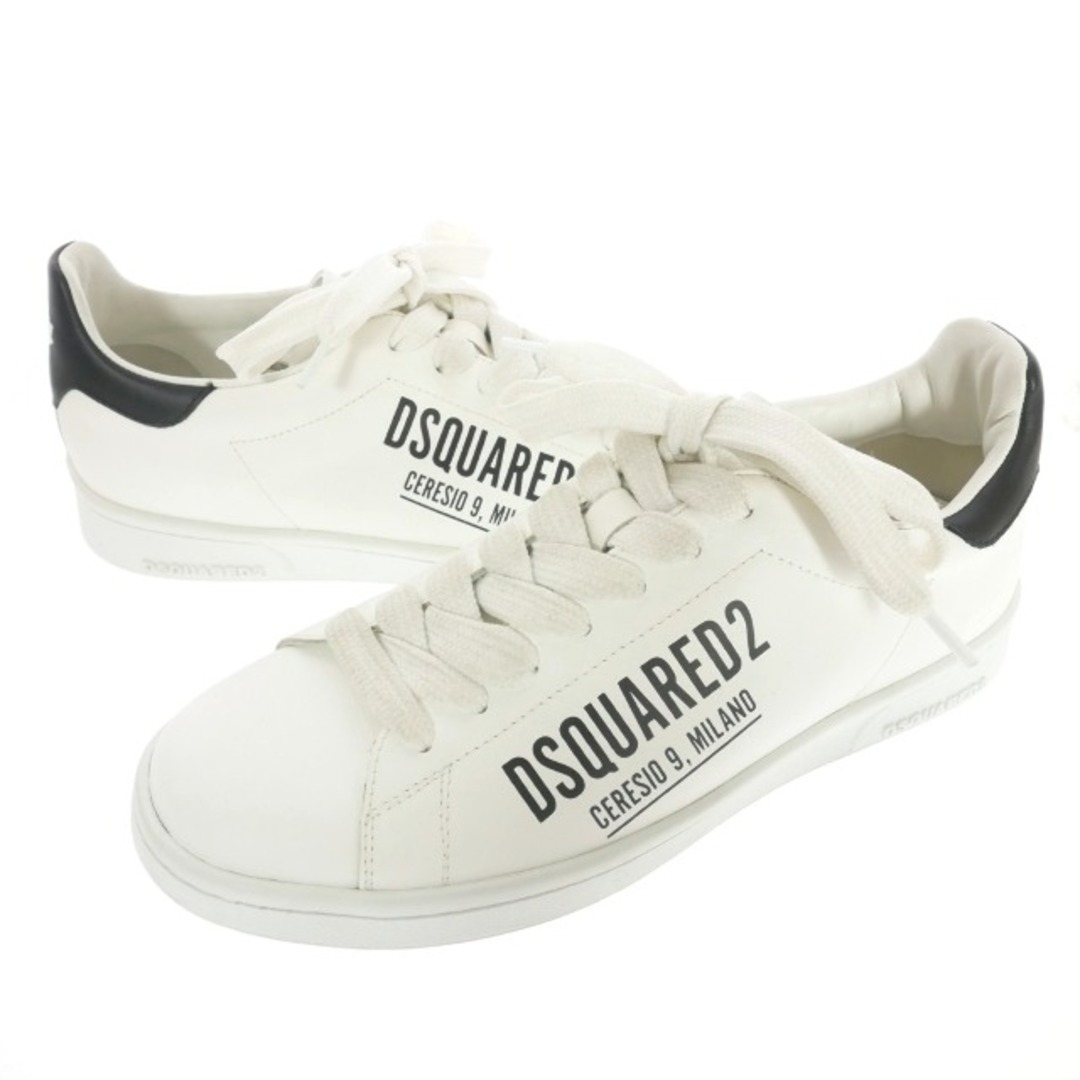 DSQUARED2(ディースクエアード)のディースクエアード 22SS Boxer レザー ローカットスニーカー 40 白 メンズの靴/シューズ(スニーカー)の商品写真
