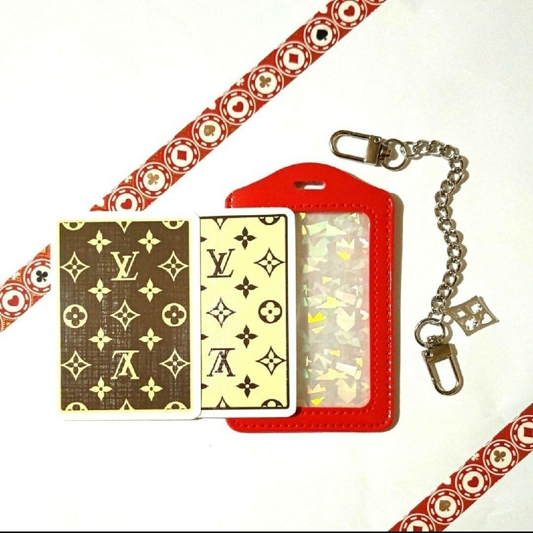 LOUIS VUITTON(ルイヴィトン)の希少♣LOUIS VUITTON♠モノグラムトランプ２枚　新品パスケース　36D レディースのファッション小物(パスケース/IDカードホルダー)の商品写真