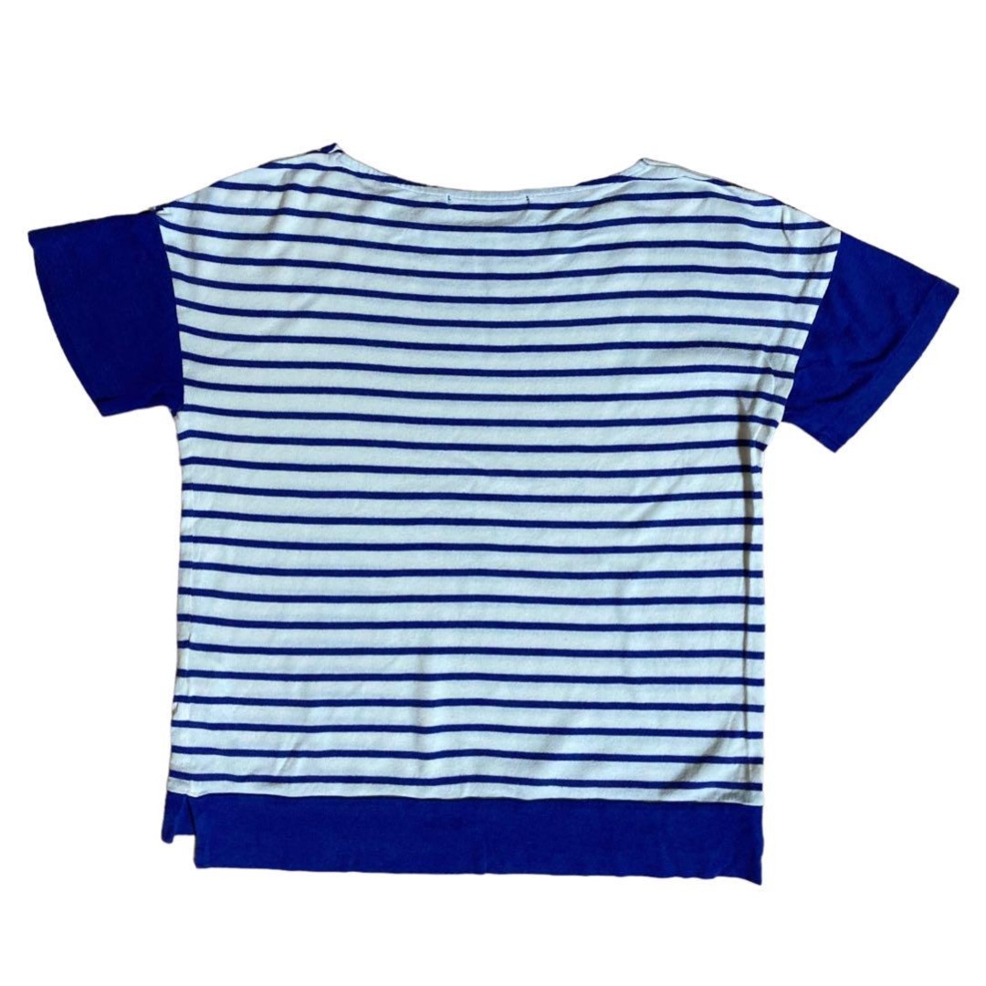 UNITED ARROWS green label relaxing(ユナイテッドアローズグリーンレーベルリラクシング)のGREEN LABEL RELAXING  半袖 Tシャツ ブルー ボーダーM レディースのトップス(Tシャツ(半袖/袖なし))の商品写真