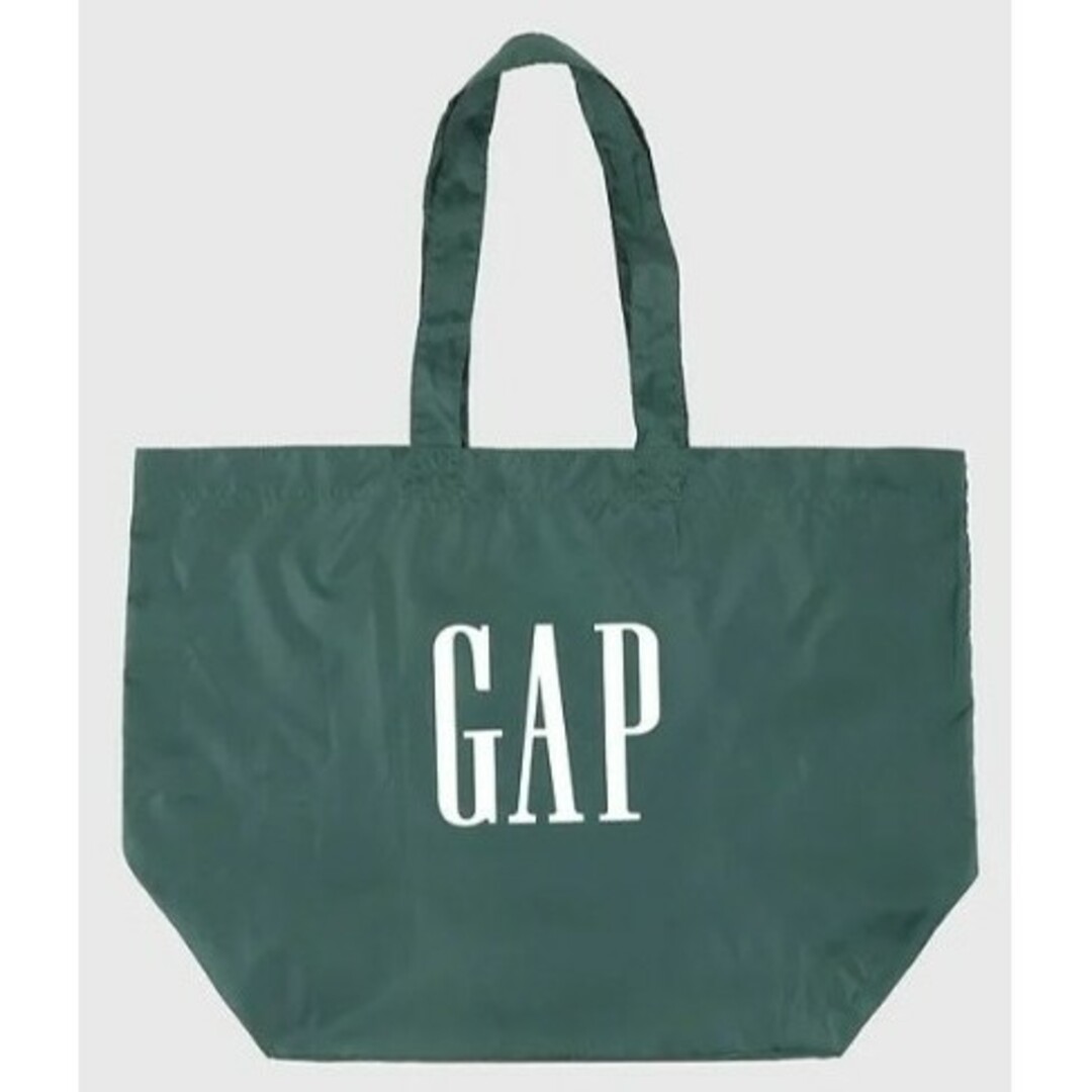 GAP(ギャップ)のGapロゴ BIGエコバッグ ギャップ グリーン大 ＋ ブラック ２個セット レディースのバッグ(エコバッグ)の商品写真