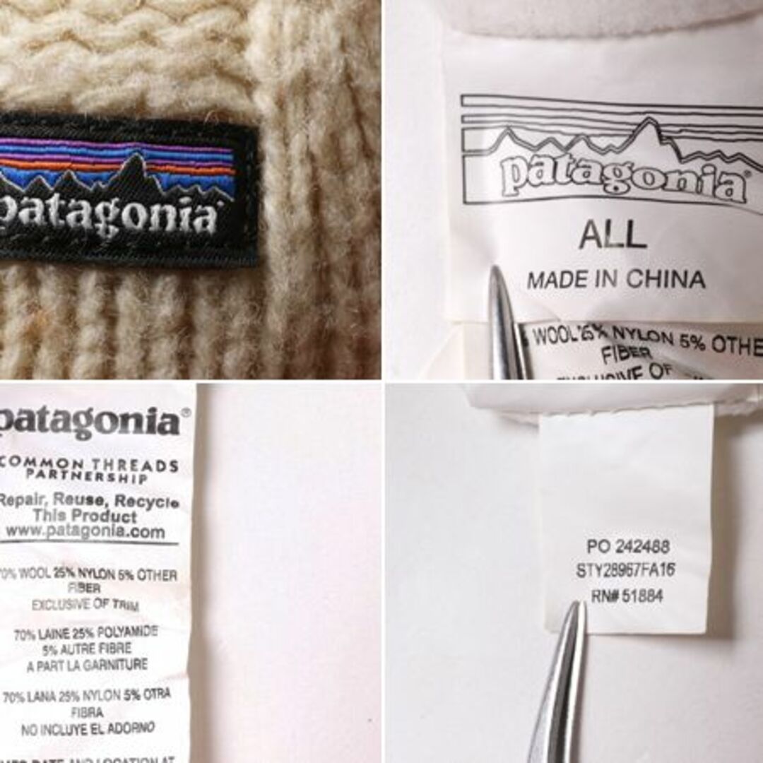 patagonia(パタゴニア)の16年製 パタゴニア バニラ ビーニー レディース フリーサイズ / 帽子 Patagonia ニット キャップ ニット帽 フリース ライナー付き ケーブル レディースの帽子(ニット帽/ビーニー)の商品写真