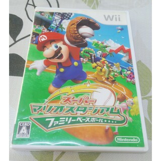 ウィー(Wii)のwii　スーパーマリオスタジアムファミリーベースボール(家庭用ゲームソフト)