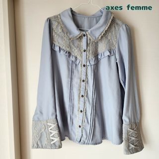 アクシーズファム(axes femme)のアクシーズファム トップス 萌え袖 長袖 レース(カットソー(長袖/七分))