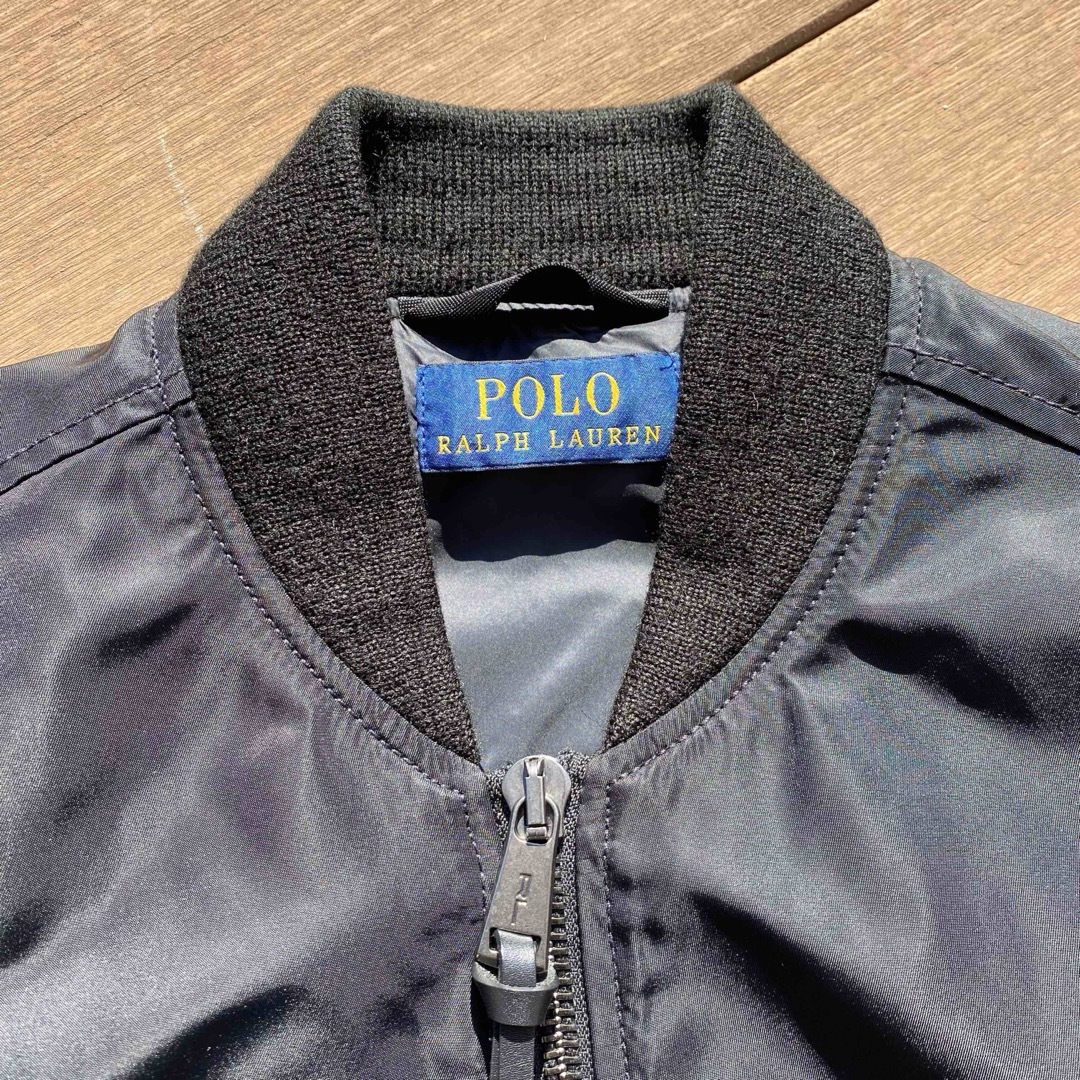 POLO RALPH LAUREN(ポロラルフローレン)のMA1  ブルゾン　ジャケット　ブラック メンズのジャケット/アウター(ブルゾン)の商品写真