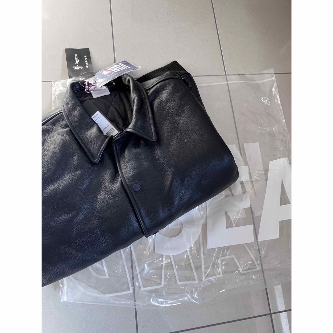 WIND AND SEA(ウィンダンシー)のWIND AND SEA NBA x Leather Jacket Black メンズのジャケット/アウター(レザージャケット)の商品写真