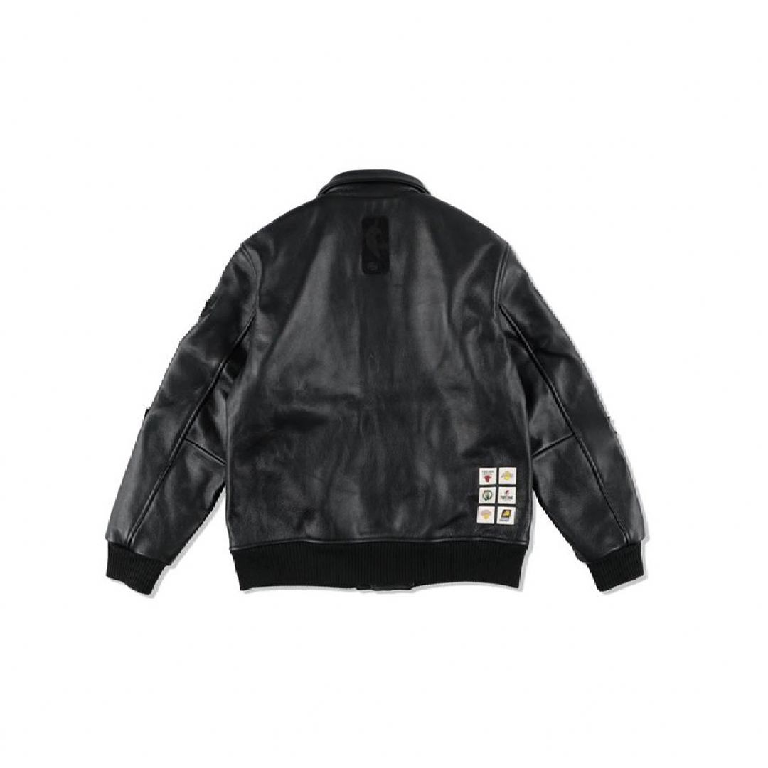 WIND AND SEA(ウィンダンシー)のWIND AND SEA NBA x Leather Jacket Black メンズのジャケット/アウター(レザージャケット)の商品写真